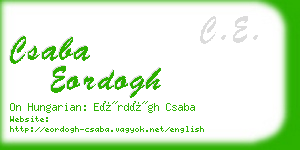 csaba eordogh business card